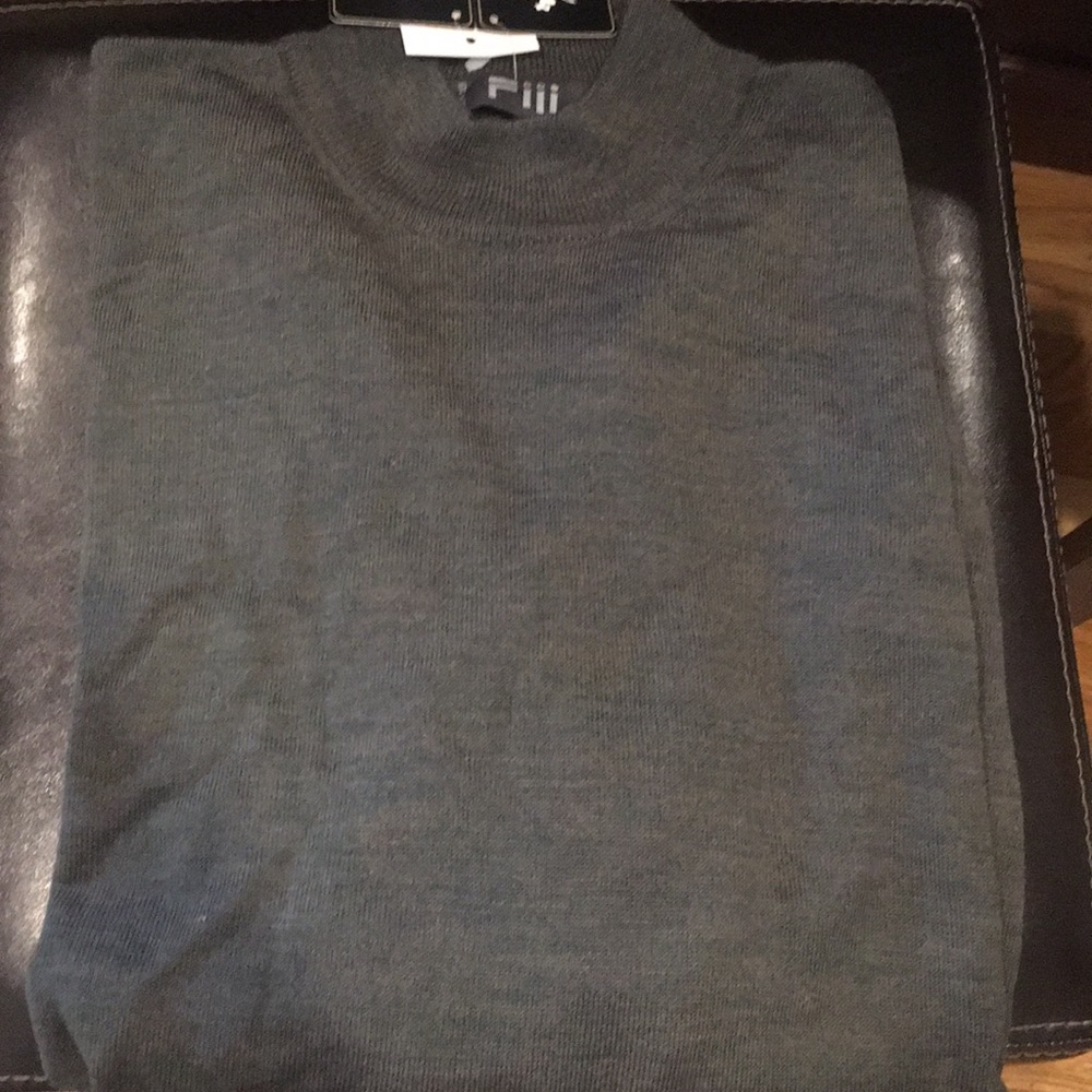Fiji Italian Grey XL Merino Wool Sweater
